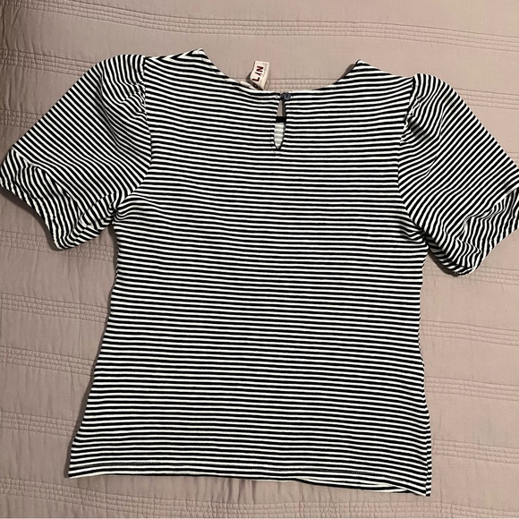 Dolan Anthropologie Black and White Striped Top - Picture 5 of 6